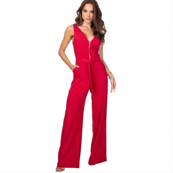 Guess Red Sleeveless Jumpsuit - Picture 2 of 5